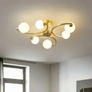 Axyaa Glass Pendant Light - Modern Minimalist Magic Bean Hanging Lamp for Living Room, Dining Room, Bedroom