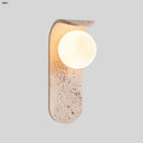 Axyaa White Glass LED Wall Light Sconce Nordic Modern Stair Lamp Stone Fixture