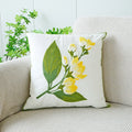 Axyaa Wild Floral Plant Embroidery Pillow Cover, 45x45cm, Country Style