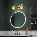 Axyaa Gold Crystal Wall Lamp for Living Room, Bedroom, Bathroom - Luxury LED Light