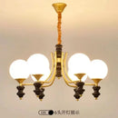 Axyaa Magic Bean LED Chandelier Walnut Wood Pendant Lamp for Living Room