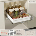 Axyaa Cabinet Organizer Rack: Seasoning Bowls Storage Basket for Kitchen Dishes.