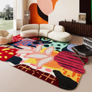 Axyaa Irregular Shapes Plush Carpet: Soft Living Room Decor Rug, Thick Lounge Floor Mat