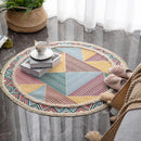Axyaa Moroccan Cotton Linen Printed Floor Rug for Home Decor, Bedroom, Living Room
