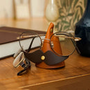 Axya Leather Glasses Holder & Clip Set