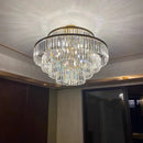 Axyaa Luxury Gold Crystal Chandelier for Living Room Villa Kitchen Decor