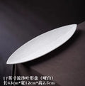 Axyaa Leaf Shape Ceramic Dim Sum Plate for Liuyun Commercial Strip Bread