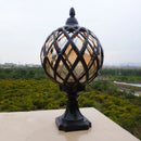 Axyaa Outdoor Globe Glass Column Lamp for Garden Pathway Lighting