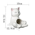 Axyaa Cartoon Kitten Ceramic Flowerpot Succulent Pot Balcony Decorations