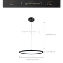 Axyaa Modern Disc LED Chandelier - Minimalist Nordic Design for Living Room & Study