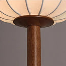 Wabi-sabi Solid Wood Fabric Floor Lamp by Axyaa for Home Decoration