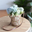 Handwoven Rattan Flower Basket by Axyaa - Versatile Storage & Décor Basket