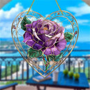 Axyaa Flower Pattern Acrylic Hanging Ornaments for Valentine's Day & Wedding Decor