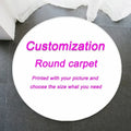 Axyaa Round Fruit Print Carpet for Home Decor