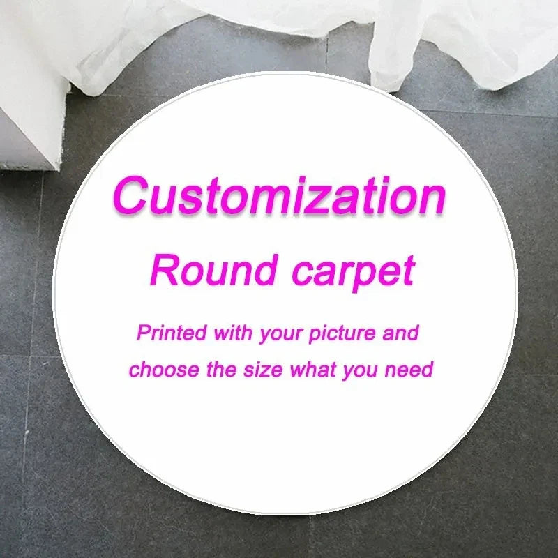 Axyaa Round Fruit Print Carpet for Home Decor