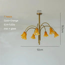 Axyaa French Retro Glass Chandelier - Designer Tulip Art Flower Chandelier
