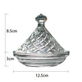 Axyaa Glass Bowl with Lid: Creative Irregular Shaped Restaurant Tableware for Molecular Cuisine