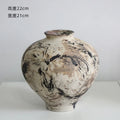 Axyaa Handcrafted Ceramic Vase: Wabi-Sabi Modern Art Sculpture for Flower Arrangement