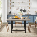 Axyaa Farmhouse Square Dining Table: 4-Person Wooden Kitchen Table