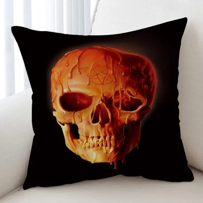 Axyaa Skull Lighthouse Monster Cushion Covers 45x45CM - Cool Art Animals Scary Design