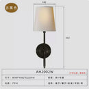 Axyaa Luxury Copper Cloth Wall Lamp: Modern, Simple Bedroom Decor for Restaurant, Villa