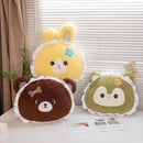 Axyaa Rural Style Animal Plush Pillow - Cute Sofa Cushion for Home and Dormitory