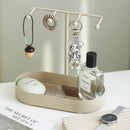 Axyaa Beige Iron Hook Tray Tableware Home & Kitchen Organizer Tray