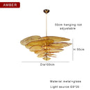 Axyaa Retro Green Glass Chandelier for Home Decoration