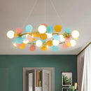 Axya Colorful Wreath Chandelier - Creative Pendant Lamp for Dining Room