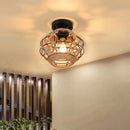 Rattan Flush Mount Ceiling Chandelier for Kitchen Living Room Bedroom by Axyaa