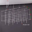 Axyaa Rectangular Cube LED Chandelier: Geometric Stereo Lighting for Hotel Lobby Decoration.