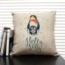 Animal Penguin Cushion Cover 45x45, Axyaa Brand - Cute & Funny Decorative Pillowcase