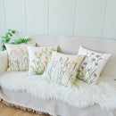 Axyaa Floral Embroidery Cotton Pillowcase - Cojines Decoration for Living Room