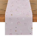 Axyaa Ballet Bunny Table Runner for Festive Dining Decor