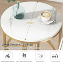 Axyaa 20” Round End Table: Stylish Sofa Side Coffee Cocktail Table