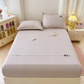 Axyaa Double-Layer Plaid Lace Mattress: Soft, Skin-Friendly, Non-Slip - Single Piece