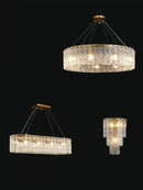Axyaa Modern Luxury Crystal Chandelier Pendant Light Fixture