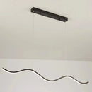 Axyaa LED Wavy Lines Chandelier Ceiling Light Fixture for Dining Room, Nordic Home Decor