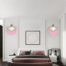 Axyaa Nordic Designer Pink Glass Ball Tassel Wall Sconces LED Fixtures