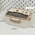 Axyaa Kawaii Kids Bento Box with Compartments - Portable, Microwave Safe Storage Container