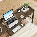 Axyaa Queen Size Overbed Table with Adjustable Tilt Stand, Mobile Laptop Cart.