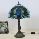 Axyaa Retro Tiffany Table Lamp LED Stained Glass Lighting Fixuture