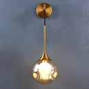 Axyaa Glass Ball Gold Wall Lamp Indoor Sconce Lighting for Living Bedroom Kitchen