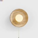 Axyaa LED Wall Lamps: Nordic Minimalism Bedroom & Living Room Light, Yellow Travertine