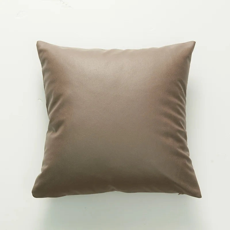 Axyaa Soft Leather-cloth Cushion Cover for Living Room Sofa, Car, Chair Home Decor