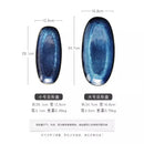 Axyaa Large Ceramic Fish Tray: Oval Sushi & Western Dish for Hotels & Restaurants