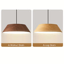 Axyaa Nordic Wood Grain Metal Pendant Light Fixture for Home Dining Room Kitchen