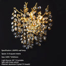 Axyaa Gold Aluminum Crystal Wall Lamp for High-End Nordic Luxury Living Room