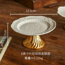 Axyaa Ceramic Dessert Plate Set. High-Footed, European-Inspired Design for Elegant Dining.