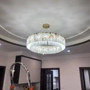 Axyaa Luxury Marble Brass Pendant Light - Nordic Gold Chandelier for Home and Office